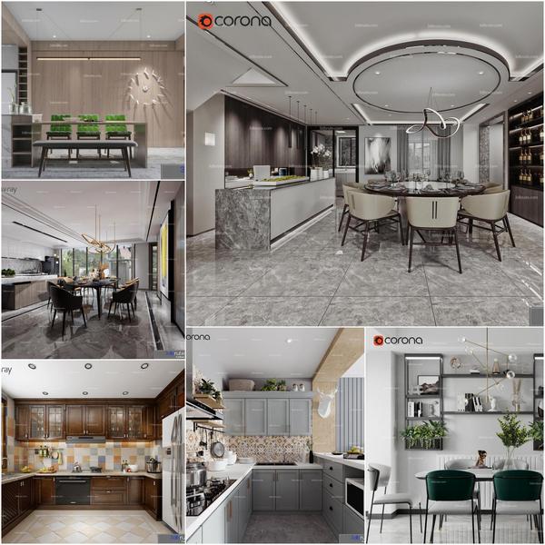 Dining room vol4 2020 3d model Download Maxbrute Furniture Visualization