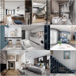 Single room set vol1 2020 3d model Download Maxbrute Furniture Visualization