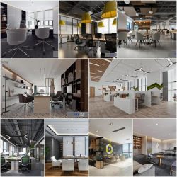 Office vol1  2020 3d model Download Maxbrute Furniture Visualization