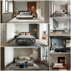 Bedroom vol7 2021 3d model 3dsmax  Download -Buy -Maxbrute Furniture