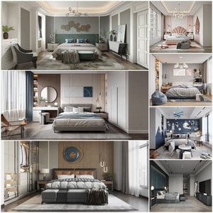 Bedroom vol9 2021 3d model 3dsmax  Download -Buy -Maxbrute Furniture