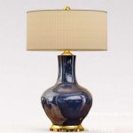 John Richard Lapis Delight 35 H Table Lamp with Drum Shade