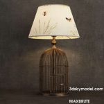 METAL BIRDCAGE TABLE LAMP 1-015902