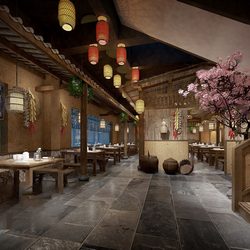 Hotel  Teahouse Cafe 990 download free 3d model 3dsmax maxbrute