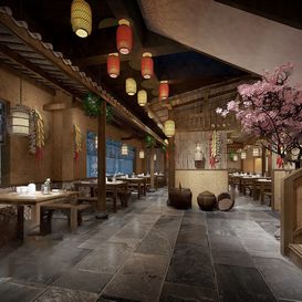 Hotel  Teahouse Cafe 990 download free 3d model 3dsmax maxbrute