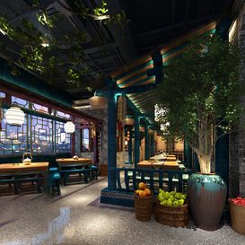 Hotel  Teahouse Cafe 1001 download free 3d model 3dsmax maxbrute