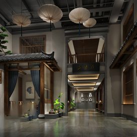Hotel  Teahouse Cafe 1004 download free 3d model 3dsmax maxbrute