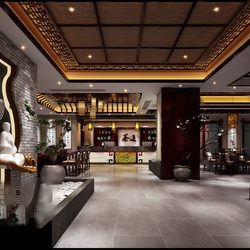 Hotel  Teahouse Cafe 1007 download free 3d model 3dsmax maxbrute
