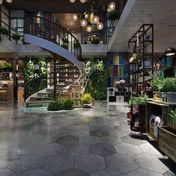 Hotel  Teahouse Cafe 1032 download free 3d model 3dsmax maxbrute