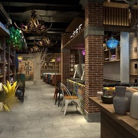 Hotel  Teahouse Cafe 1058 download free 3d model 3dsmax maxbrute