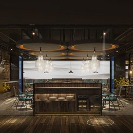 Hotel  Teahouse Cafe 1084 download free 3d model 3dsmax maxbrute