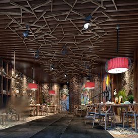Hotel  Teahouse Cafe 1088 download free 3d model 3dsmax maxbrute