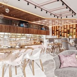 Hotel  Teahouse Cafe 1100 download free 3d model 3dsmax maxbrute