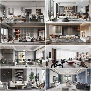 Living room vol1 2022 3d model 3dsmax  Download -Buy -Maxbrute Furniture