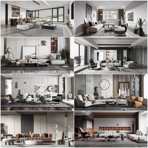 Living room vol2 2022 3d model 3dsmax  Download -Buy -Maxbrute Furniture