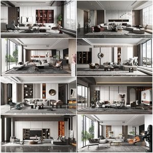 Living room vol4 2022 3d model 3dsmax  Download -Buy -Maxbrute Furniture