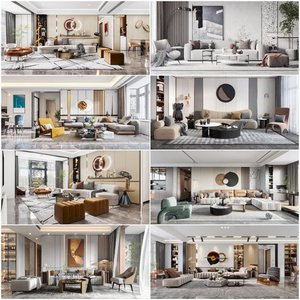 Living room vol6 2022 3d model 3dsmax  Download -Buy -Maxbrute Furniture