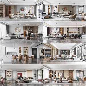 Living room vol7 2022 3d model 3dsmax  Download -Buy -Maxbrute Furniture